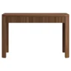 Palmera 47.5" Wide Rectangular Fluted Desk in Satin Walnut