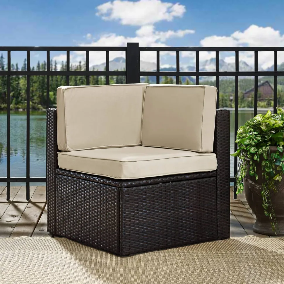 Palm Harbor Outdoor Wicker Corner Chair