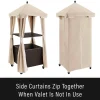 Palm Harbor Outdoor Wicker Towel Valet