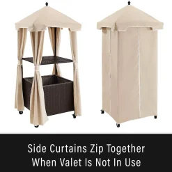 Palm Harbor Outdoor Wicker Towel Valet