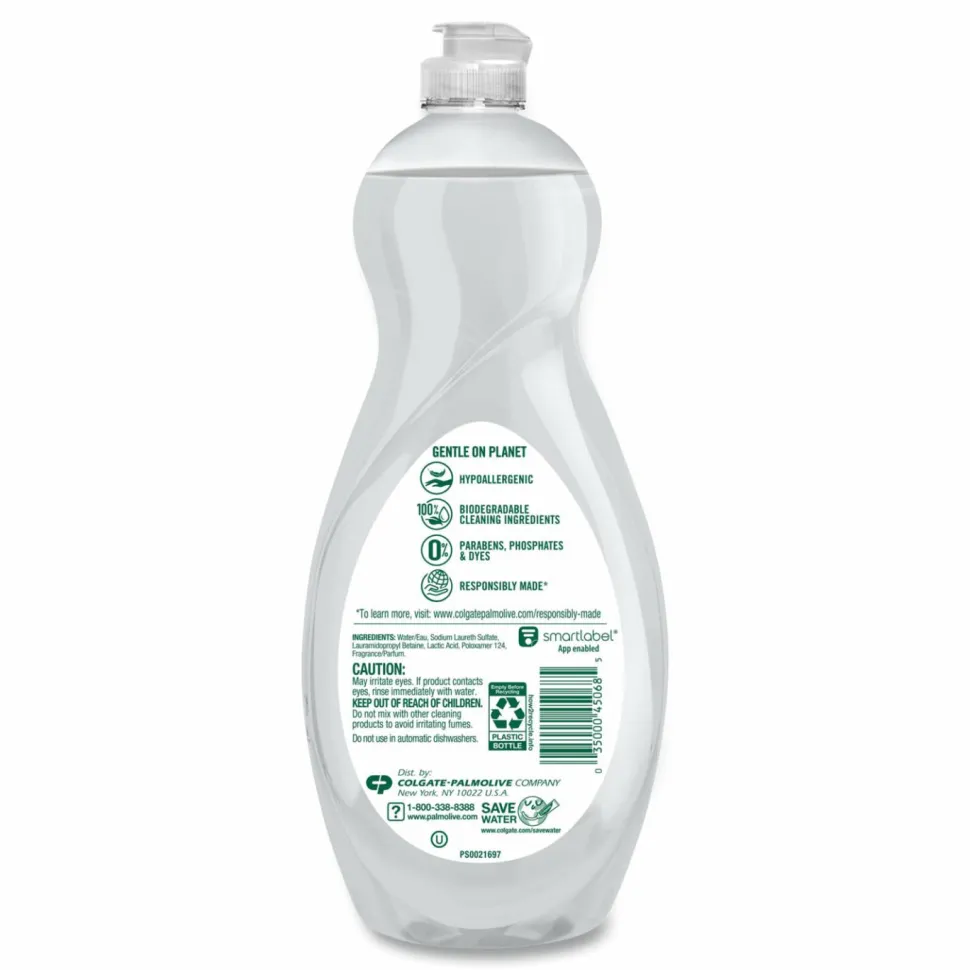 Palmolive Pure + Clear Dishwashing Liquid, Spring Fresh Scent, 32.5 oz Bottle, 9/Carton