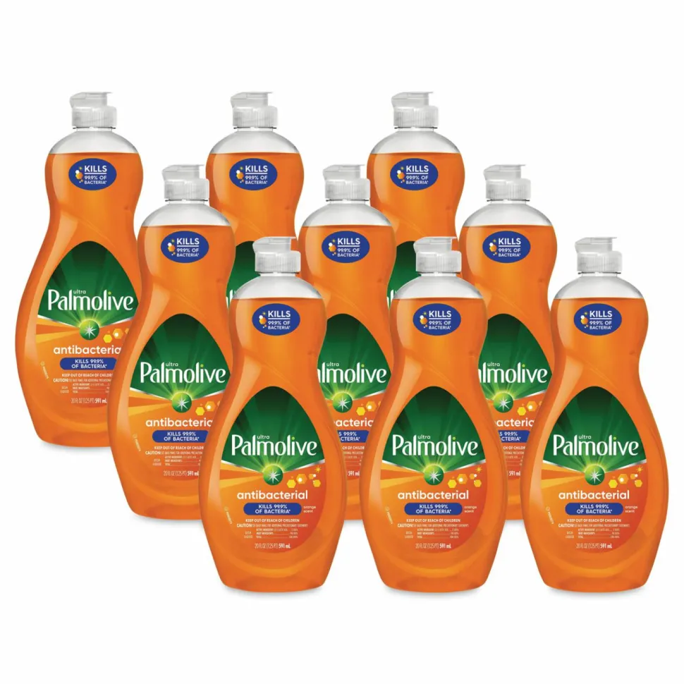 Palmolive Ultra Antibacterial Dishwashing Liquid, 20 oz Bottle, 9/Carton