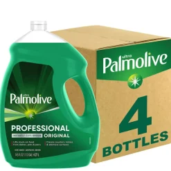 Palmolive Ultra Strength Liquid Dish Soap, 145 Oz, Green, Pack Of 4 Bottles