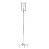 Panos 66.25" Tall Floor Lamp with Glass Shade in Polished Nickel/Clear