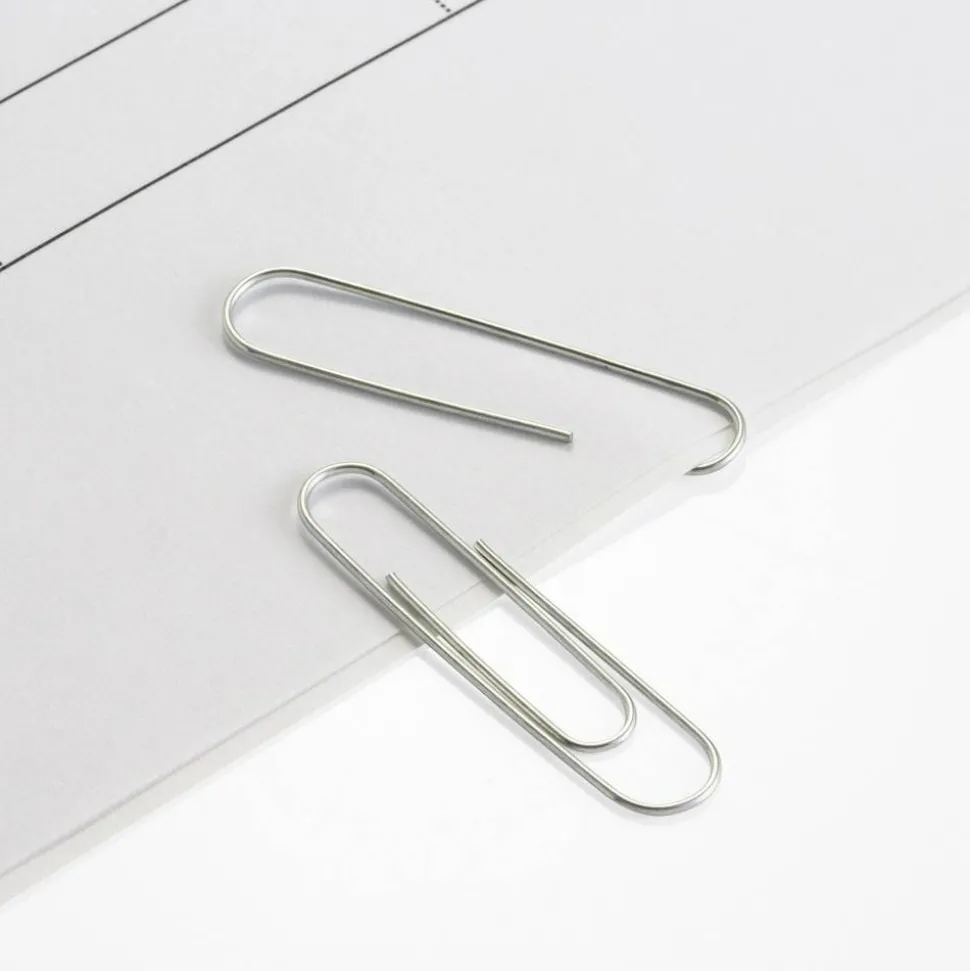 Paper Clips, Jumbo, Silver, Pack Of 10 Boxes, 100 Clips Per Box, 1,000 Total