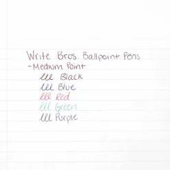 Paper Mate Ballpoint Stick Pens, Medium Point, 1.0 mm, Red Barrel, Red Ink, Pack Of 12