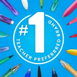 Paper Mate Flair Porous-Point Pens, Medium Point, 0.7 mm, Assorted Ink Colors, Pack Of 12 Pens