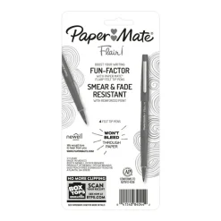 Paper Mate Flair Porous-Point Pens, Medium Point, 0.7 mm, Assorted Ink Colors, Pack Of 4 Pens