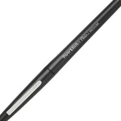 Paper Mate Flair Porous-Point Pens, Medium Point, 0.7 mm, Black Barrel, Black Ink, Pack Of 12 Pens
