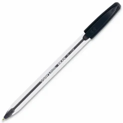 Paper Mate InkJoy 50ST Ballpoint Pens, Medium Point, 1.0 mm , Translucent Barrel, Black Ink, Pack Of 12 Pens