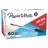 Paper Mate InkJoy 50ST Ballpoint Pen, Stick, Medium 1 mm, Black Ink, Clear Barrel, 60/Pack