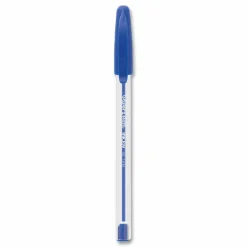 Paper Mate InkJoy 50ST Stick Ballpoint Pens, Medium Point, 1.0 mm, Clear Barrels, Blue Ink, Box of 60