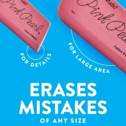 Paper Mate Pink Pearl Erasers, Medium, Box Of 24