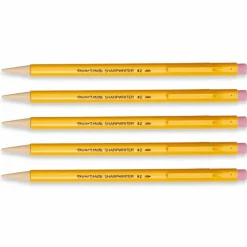 Paper Mate SharpWriter Mechanical Pencils, 0.7 mm, Yellow Barrel, Pack Of 5 Pencils
