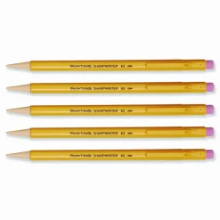 Paper Mate SharpWriter Mechanical Pencils, 0.7 mm, Yellow Barrel, Pack Of 5 Pencils