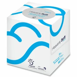 Papernet Heavenly Soft Facial Tissue, 2-Ply, White, 90 Sheets/Box, 36 Boxes/Carton