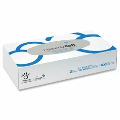 Papernet Heavenly Soft Facial Tissue, 2-Ply, White, 100 Sheets/Box, 30 Boxes/Caton