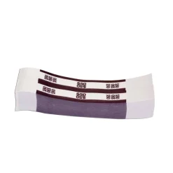 PAP-R Currency Straps, Deep Purple, $50.00, Pack Of 1,000