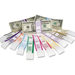 PAP-R Currency Straps, Mustard, $10,000, Pack Of 1,000