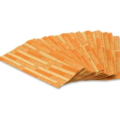PAP-R Flat Coin Wrappers - Total $10 in 40 Coins of 25¢ Denomination - Heavy Duty - Paper - Kraft, 1000/Pack