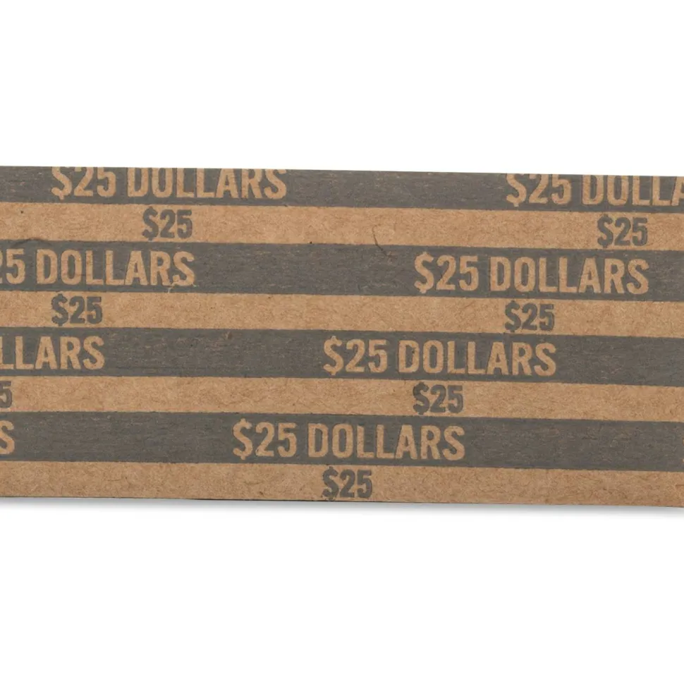 PAP-R Flat Tubular Coin Wrappers, Dollars, Gray, Box Of 1,000