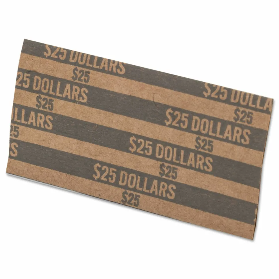 PAP-R Flat Tubular Coin Wrappers, Dollars, Gray, Box Of 1,000