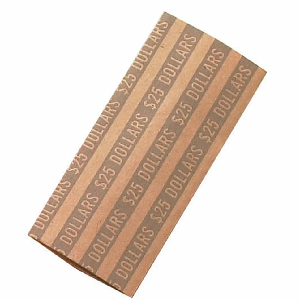 PAP-R Flat Tubular Coin Wrappers, Dollars, Gray, Box Of 1,000