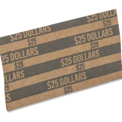 PAP-R Flat Tubular Coin Wrappers, Dollars, Gray, Box Of 1,000