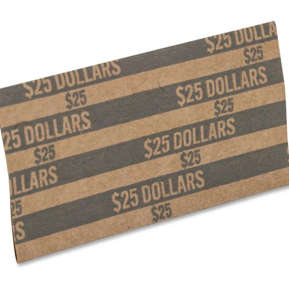 PAP-R Flat Tubular Coin Wrappers, Dollars, Gray, Box Of 1,000