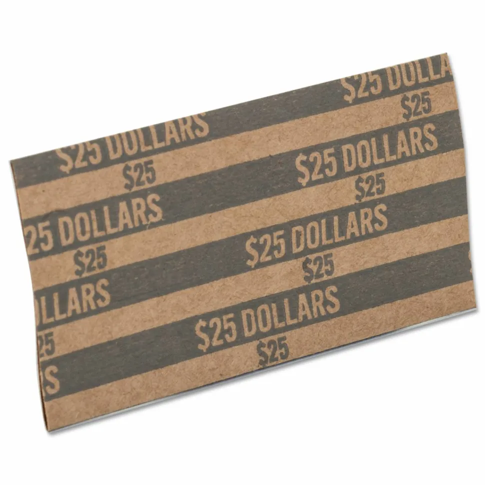PAP-R Flat Tubular Coin Wrappers, Dollars, Gray, Box Of 1,000