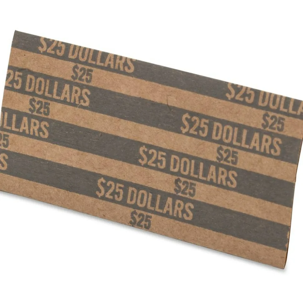 PAP-R Flat Tubular Coin Wrappers, Dollars, Gray, Box Of 1,000