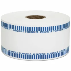 Pap-R Products Automatic Coin Rolls, Nickels, Blue/White, Approx 1,900 Wrappers/Roll