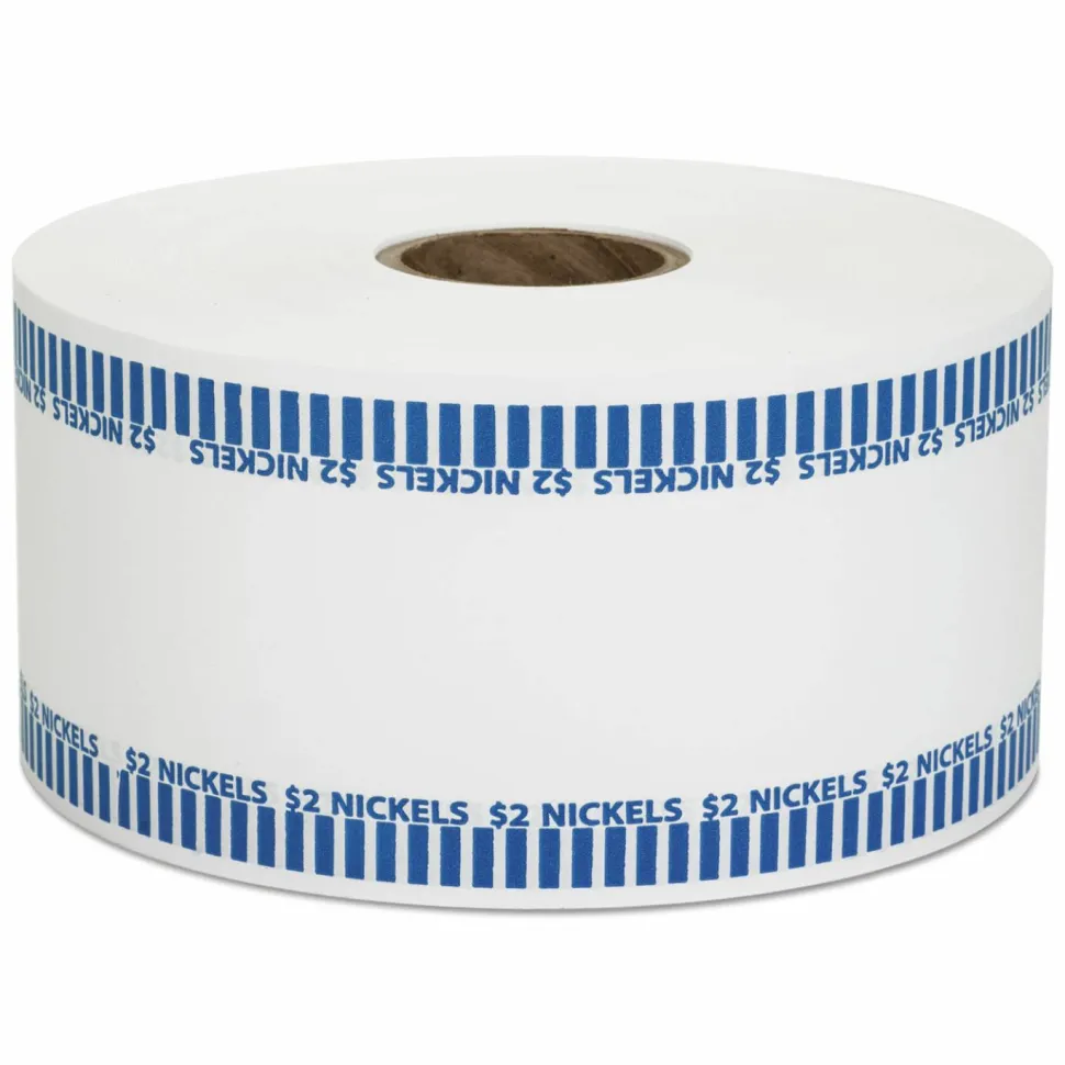 Pap-R Products Automatic Coin Rolls, Nickels, Blue/White, Approx 1,900 Wrappers/Roll