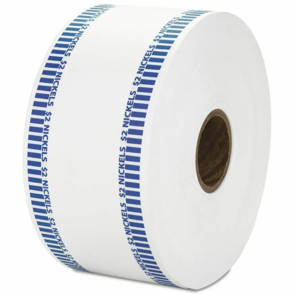 Pap-R Products Automatic Coin Rolls, Nickels, Blue/White, Approx 1,900 Wrappers/Roll