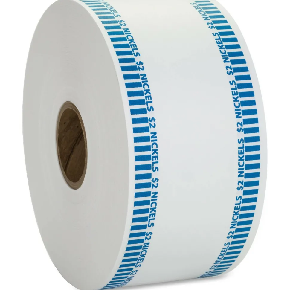 Pap-R Products Automatic Coin Rolls, Nickels, Blue/White, Approx 1,900 Wrappers/Roll