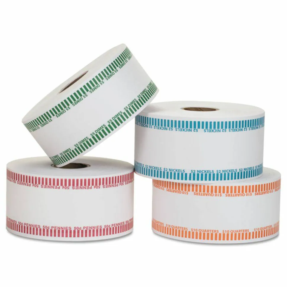 Pap-R Products Automatic Coin Rolls, Nickels, Blue/White, Approx 1,900 Wrappers/Roll