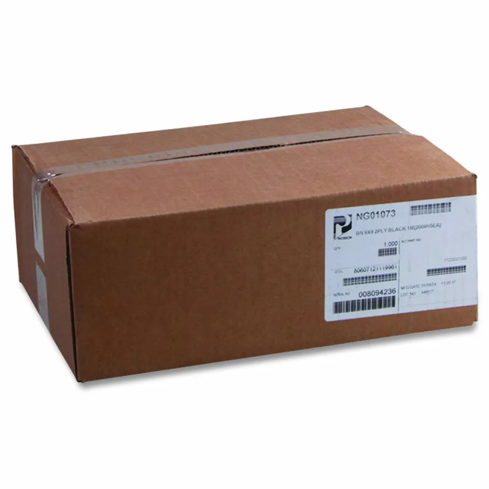 Paterson Beverage Napkins, 2-Ply, 9 x 9, Black, 1,000/Carton