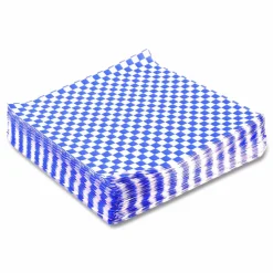 Paterson Grease-Resistant Food Wrap, 12 x 12, Blue Check, 5,000/Carton