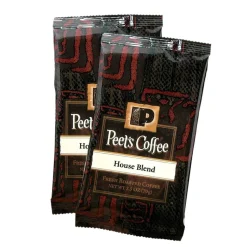 Peet's Coffee & Tea Coffee Portion Packs, House Blend, Dark Roast, Pack Makes 8 Cups, 18 Packs/Box