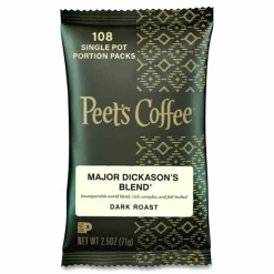 Peet's Coffee & Tea Coffee Portion Packs, Major Dickason's Blend, Dark Roast, 2.5 oz, 18 Portion Packs