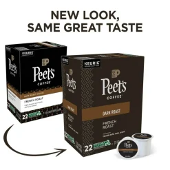 Peet's Coffee & Tea Single-Serve Coffee K-Cups, French Roast, Carton Of 4 Cups, Box Of 24 Cartons