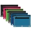 Pencil Pouch With Clear Window, 8" x 10-1/4", Assorted Colors