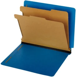 Pendaflex End-Tab Classification Folders, Letter Size, Dark Blue, Box Of 10