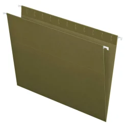 Pendaflex Hanging Folders, Letter Size, 100% Recycled; Standard Green, Box Of 25 Folders