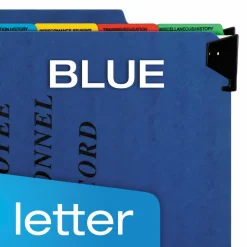 Pendaflex Hanging-Style Personnel File Folder, 2" Expansion, 9-1/2" x 11-3/4", Letter Size, Blue