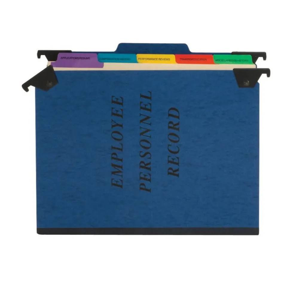 Pendaflex Hanging-Style Personnel File Folder, 2" Expansion, 9-1/2" x 11-3/4", Letter Size, Blue