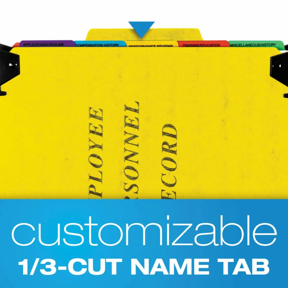 Pendaflex Hanging Style Personnel Folder, 9 1/2" x 11 3/4", 2" Expansion, Yellow
