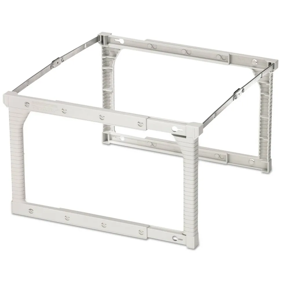 Pendaflex Plastic Snap-Together Hanging Folder Frame, Legal/Letter Size, 18" to 27" Long, White/Silver Accents