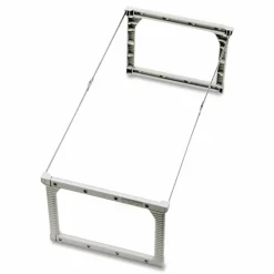 Pendaflex Plastic Snap-Together Hanging Folder Frame, Legal/Letter Size, 18" to 27" Long, White/Silver Accents, 4/Box