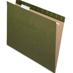 Pendaflex Premium Reinforced Hanging File Folders With Tabs, Letter Size, Standard Green, Pack Of 25 Folders